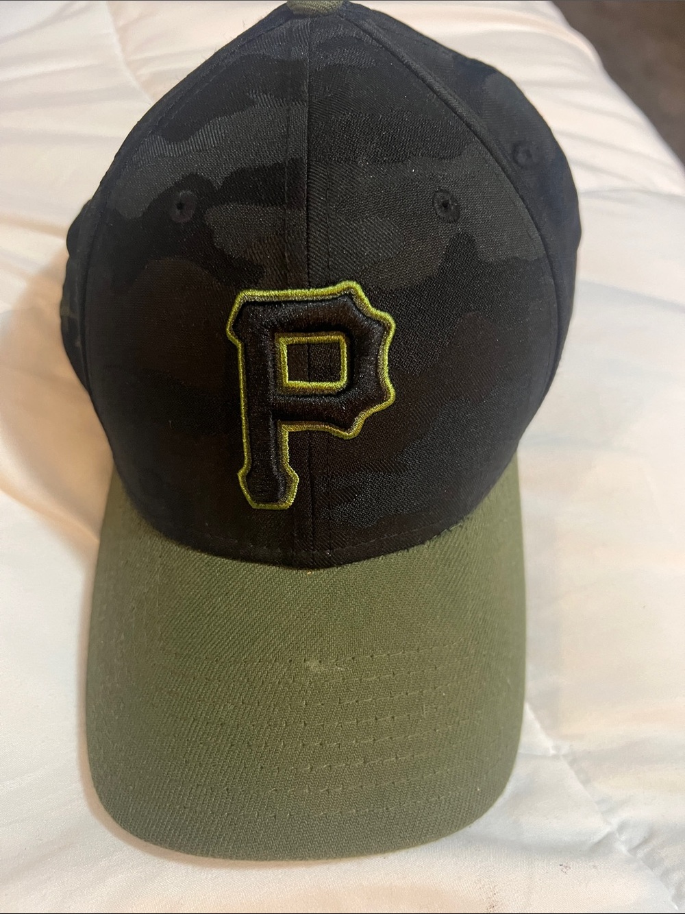 PitaCamouflage Black & Olive 'P' Baseball Cap by